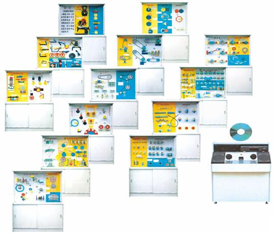 电脑控制、声控同步、CD解说《机械设计基础》示教陈列柜